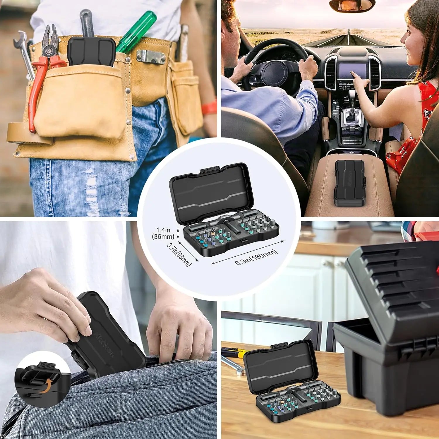 24-i-1 skralleskrutrekker med magnetiske bits