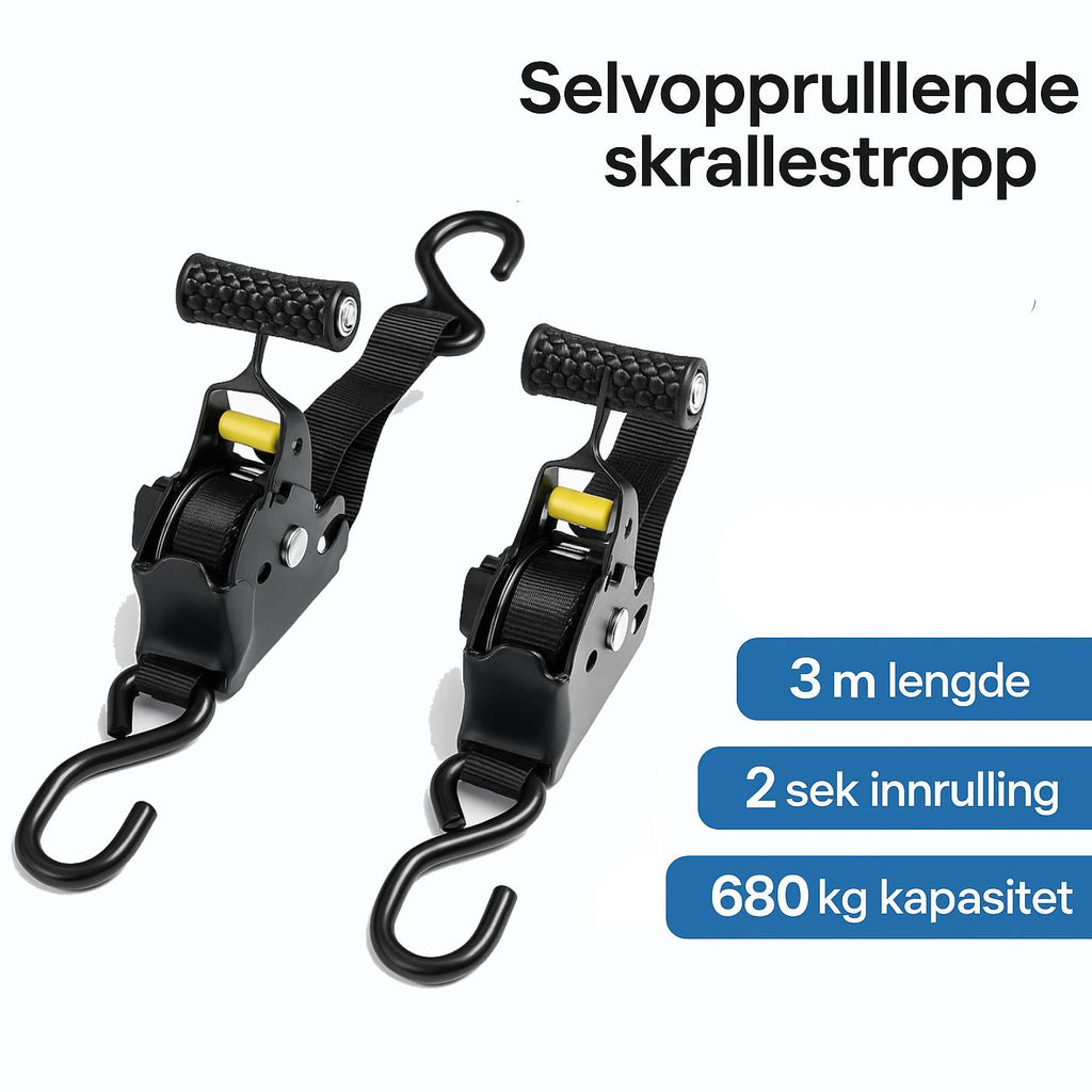 Xstrap - Selvopprullende lastestropp med skralle