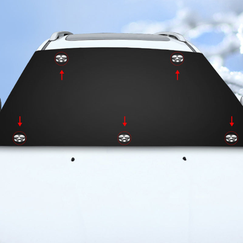 Magnetisk frontrutetrekk mot snø og is