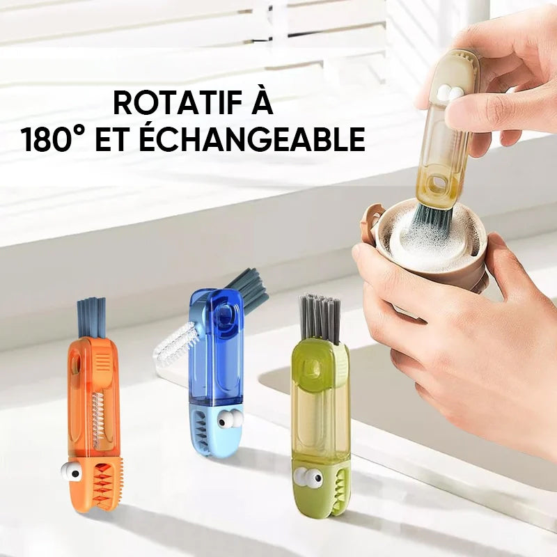 4-i-1 fleksibel flaskebørste for mellomrom