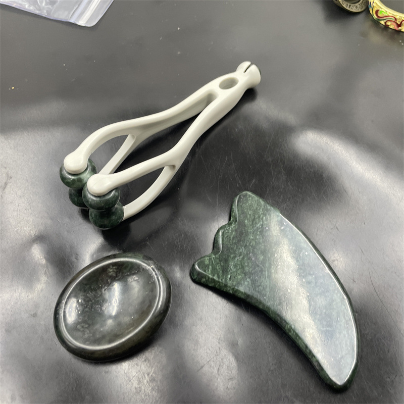 Gua Sha massasjesett i naturstein