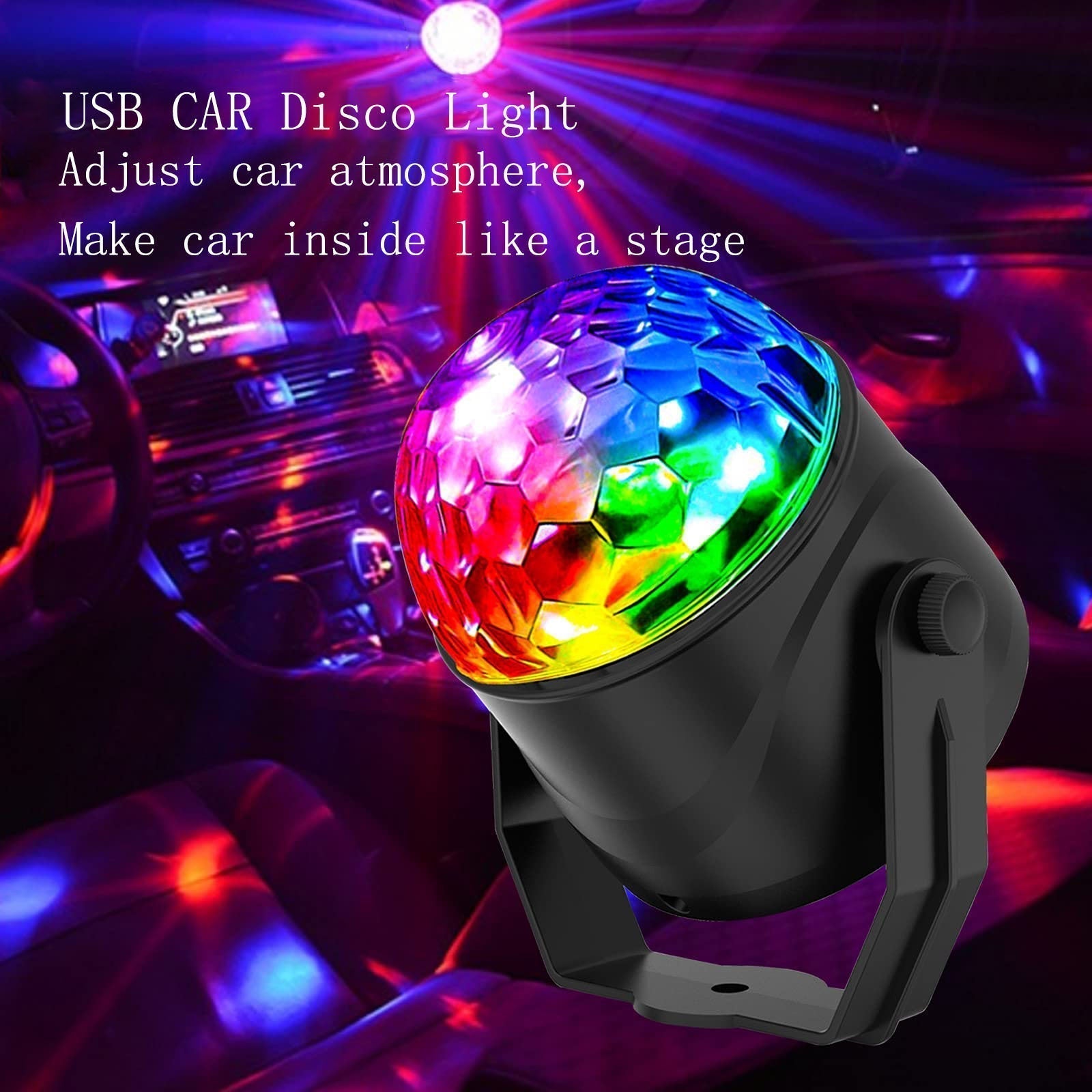 Roterende LED diskolys RGB