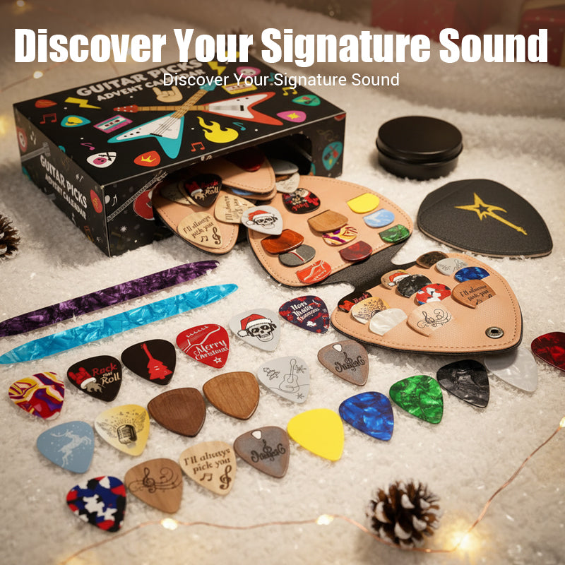 Gitarplekter julekalender 24 luker