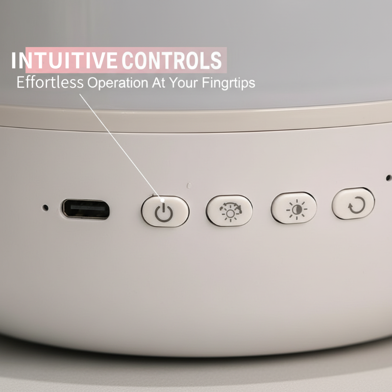 Oppladbar roterende stjerneprojektor nattlampe