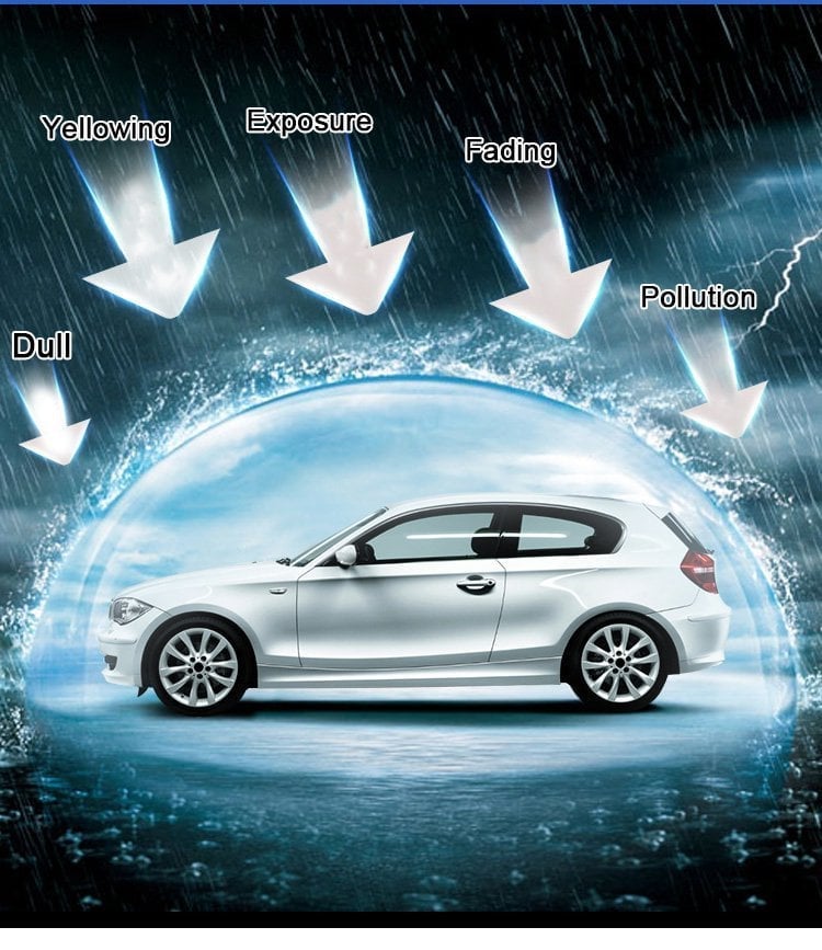 Børste fjerner oljefilm på bilglass